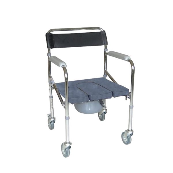 Commode Chair with Wheels and Seat Cushion at MS Medicals