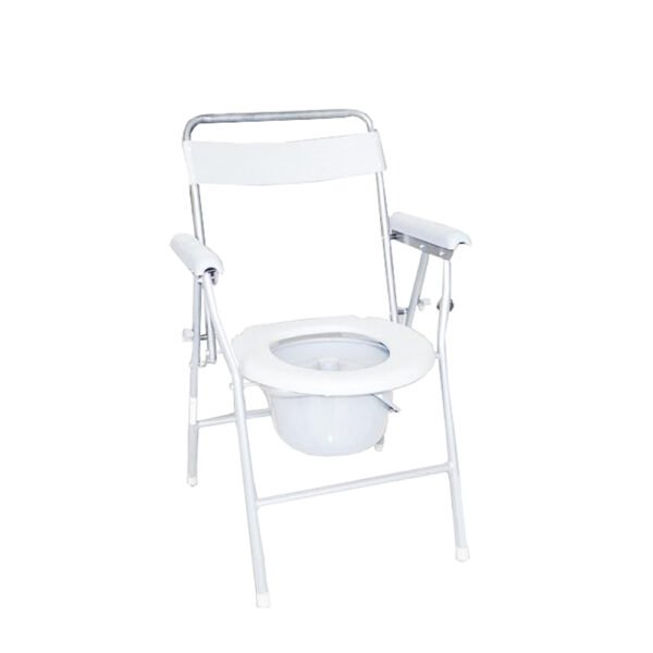 Commode Stand Chair with Back Support White at MS Medicals